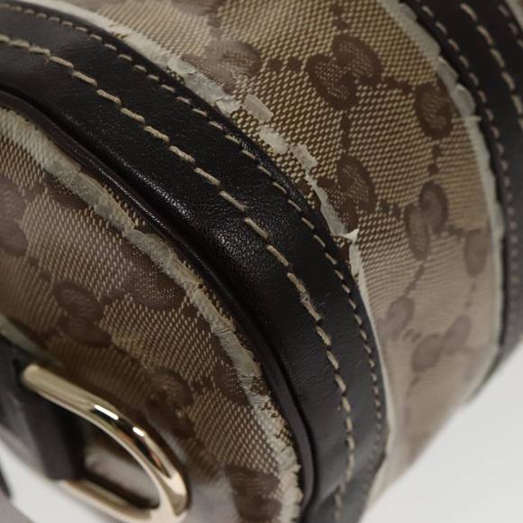 GUCCI GG Crystal Hand Bag Beige Gold 181485 Auth 96794 - Picture 15 of 16